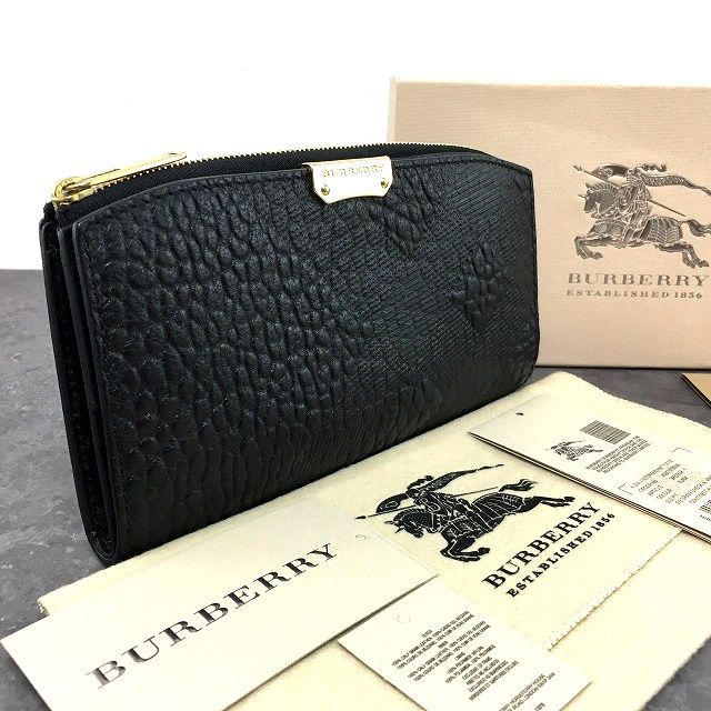 ☆送料無料☆ 極美品 BURBERRY 長財布 ブラック 箱付き 169