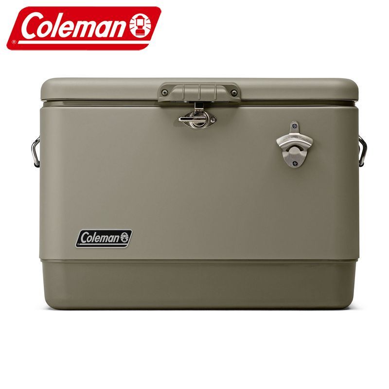 [ unused ] Coleman Coleman cooler-box keep cool seiji green 54QT steel belt R cooler,air conditioner 2159598 A-23 0076501170955