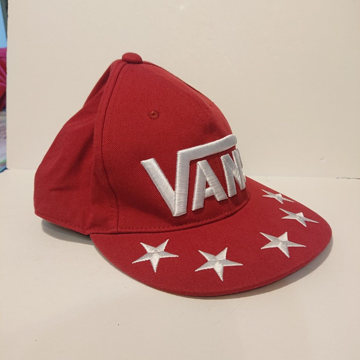 VANS キャップ 帽子 フリーサイズ メンズ バンズ 赤 美品