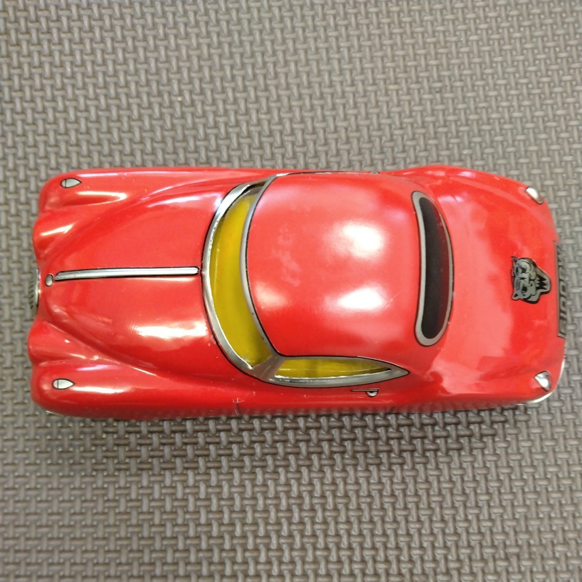 ジャガー　JAGUAR　XK120 フリクション　イチムラ　昭和　レア　レトロ　玩具　おもちゃ　ミニカー　車　ブリキ　約１４センチ　箱付き_画像3