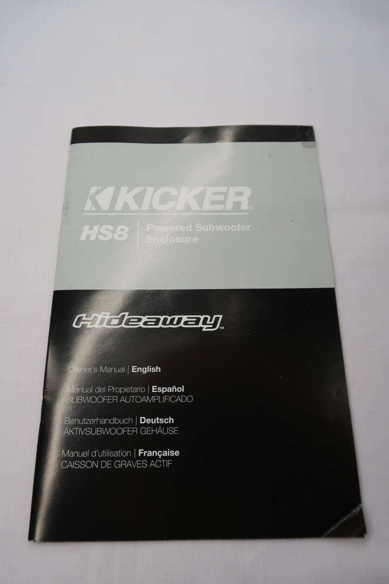 美品　良品★本体のみ出品です！　KICKER HIDEAWAY HS8 定格150Wアンプ搭載 20cm薄型パワードサブウーファー(アンプ内蔵ウーハー) キッカー_画像6