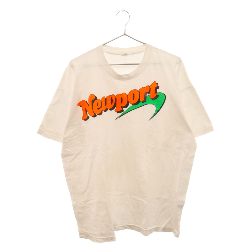 VINTAGE ヴィンテージ 80s NEWPORT LOGO TEE ニューポート ロゴ プリント 半袖Tシャツ ホワイト_画像1