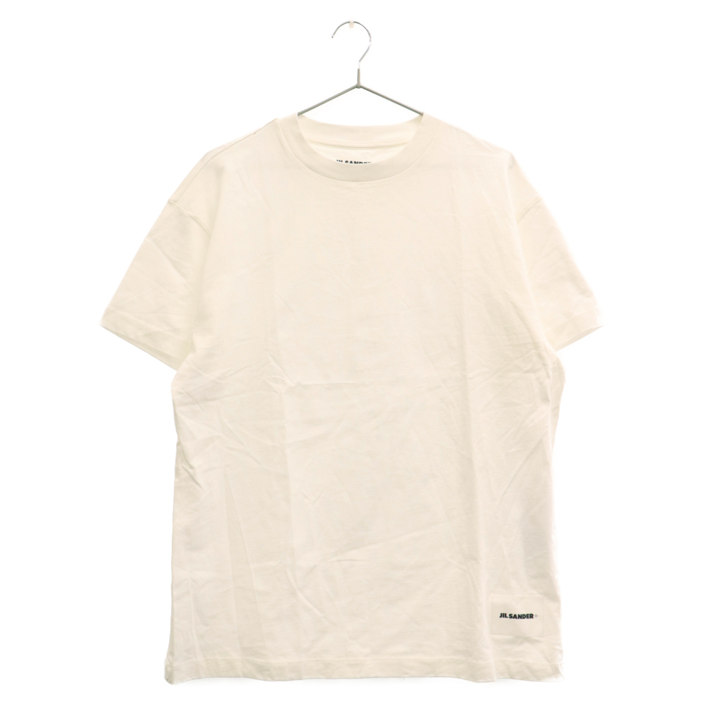 JIL SANDER+ ジルサンダープラス CREW NECK S/S TEE ロゴパッチ付き 半袖Tシャツ ホワイト JPUU706530