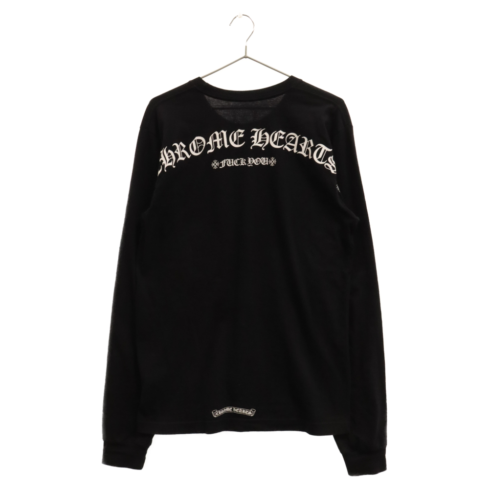 CHROME HEARTS クロムハーツ CH L/S Tee バックFUCKYOUロゴプリント長袖Tシャツ ブラック_画像2