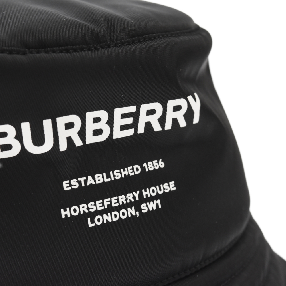 BURBERRY バーバリー NYLON PADDED BUCKET ロゴ ナイロン バケットハット 帽子 8044081 ブラック_画像5