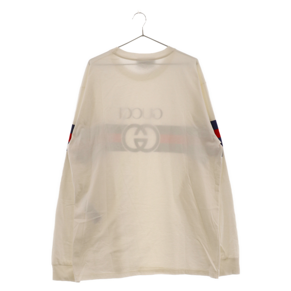 GUCCI グッチ インターロッキング G ロゴプリント クルーネック長袖Tシャツ 581903-XJET2 ホワイト_画像2