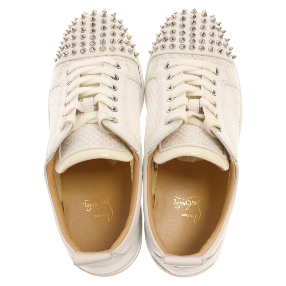 CHRISTIAN LOUBOUTIN クリスチャンルブタン Louis Junior Spikes ルイス ジュニア スパイクス スタッズ ローカットスニーカー ホワイト_画像5