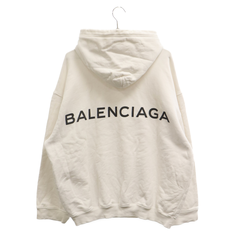 BALENCIAGA バレンシアガ 17AW Back Logo Hoodie 492264 TXK29 バックロゴプルオーバーパーカー フーディー ホワイト