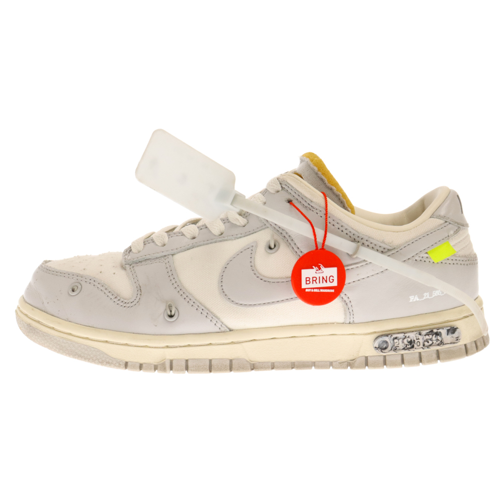 NIKE ナイキ×OFF-WHITE DUNK LOW 1 OF 50 49 オフホワイト ダンク ロー ローカットスニーカー DM1602-123 グレー/ホワイト US8/26CM_画像1