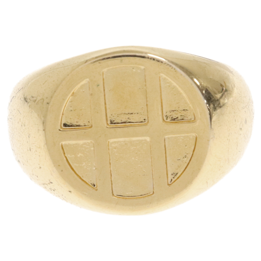HUF ハフ Hロゴ スタンプリング 印台 指輪 ゴールドコーティング 真鍮 13号_画像4