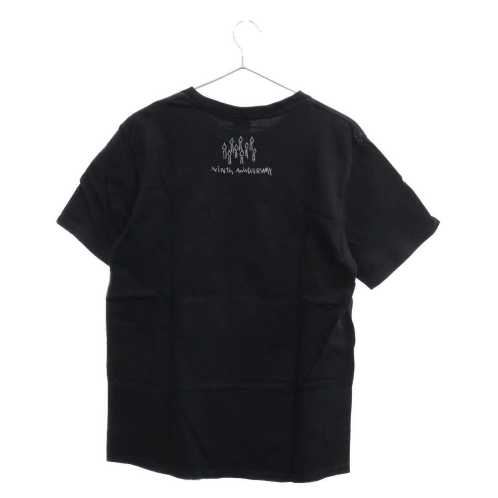NUMBER (N)INE ナンバーナイン 9th anniversary 9周年記念 スマイルグラフィックプリント 半袖Tシャツ ブラック_画像2