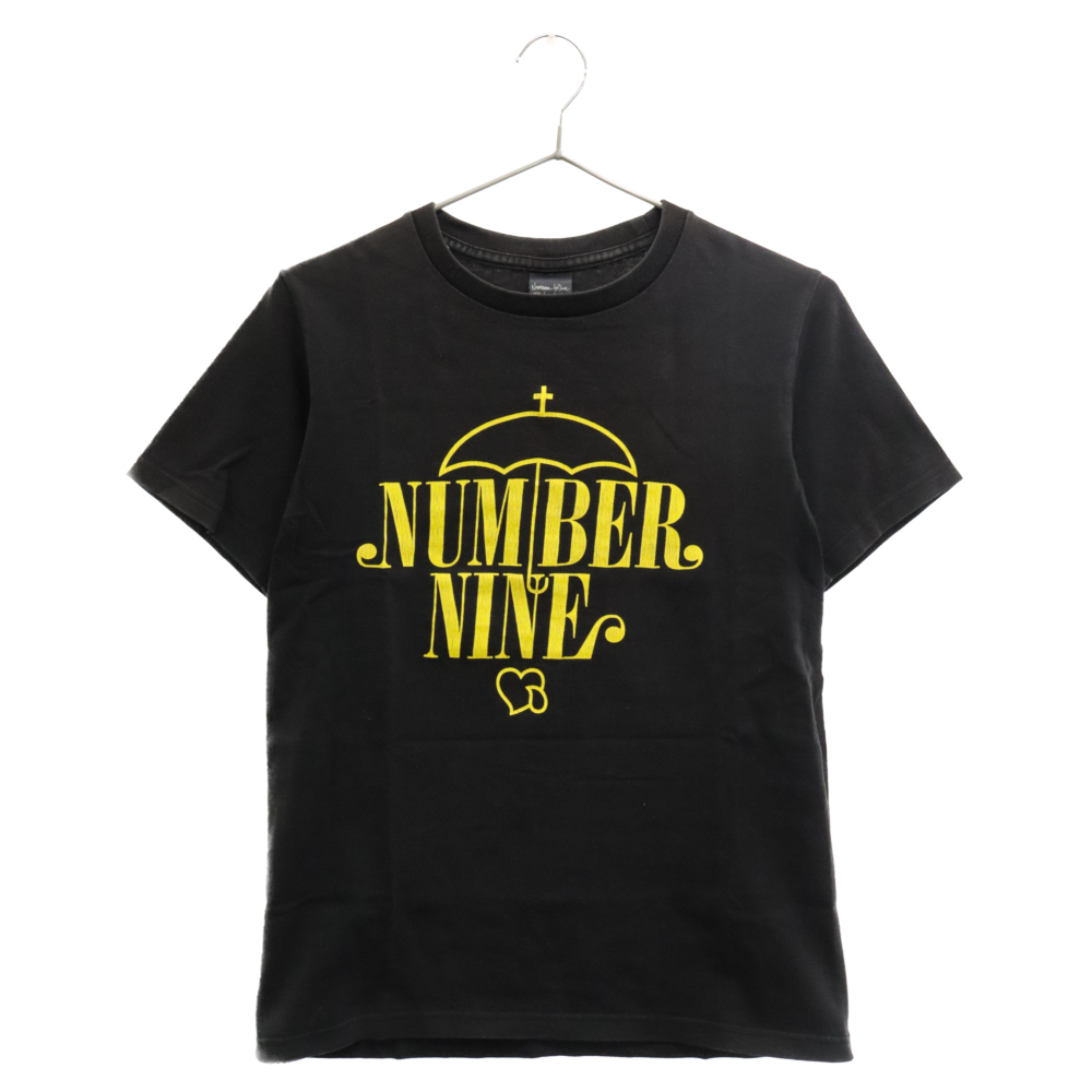 NUMBER (N)INE ナンバーナイン 05SS アーカイブ NIGHT CRAWLER期 アンブレラプリント半袖Tシャツ ブラック_画像1