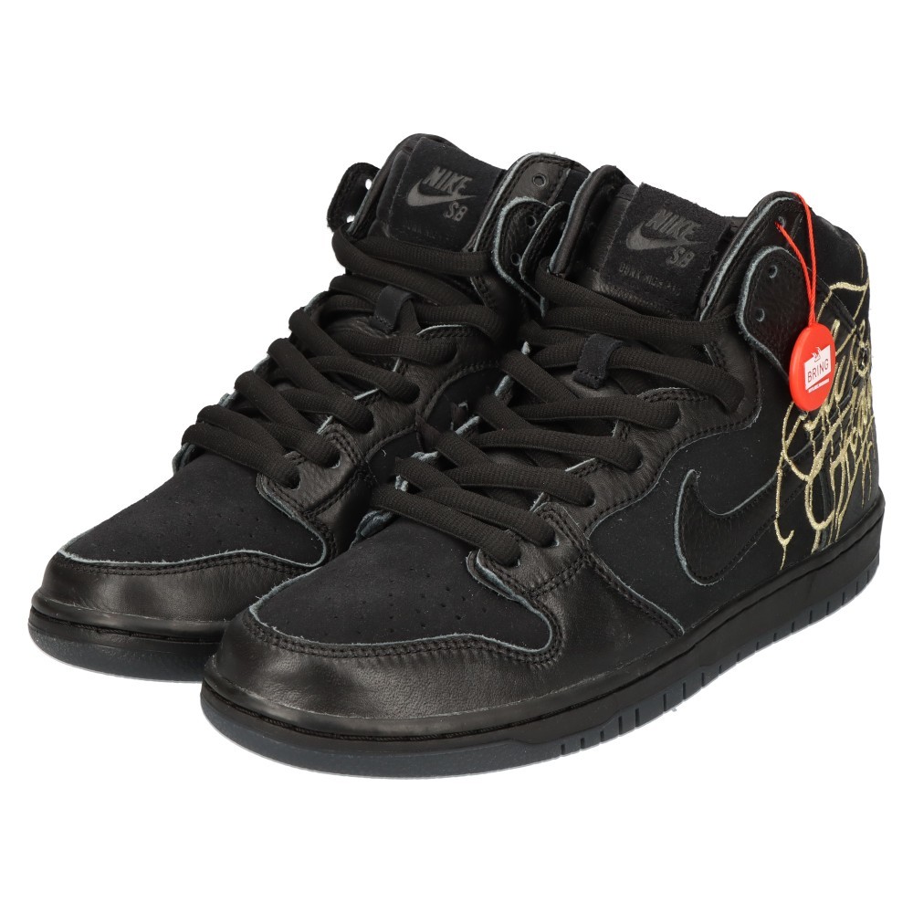 NIKE SB ナイキエスビー×Faust SB DUNK HIGH PRO QS ファウスト エスビー ダンク ハイカットスニーカー ブラック US10.5 DH7755-001_画像3