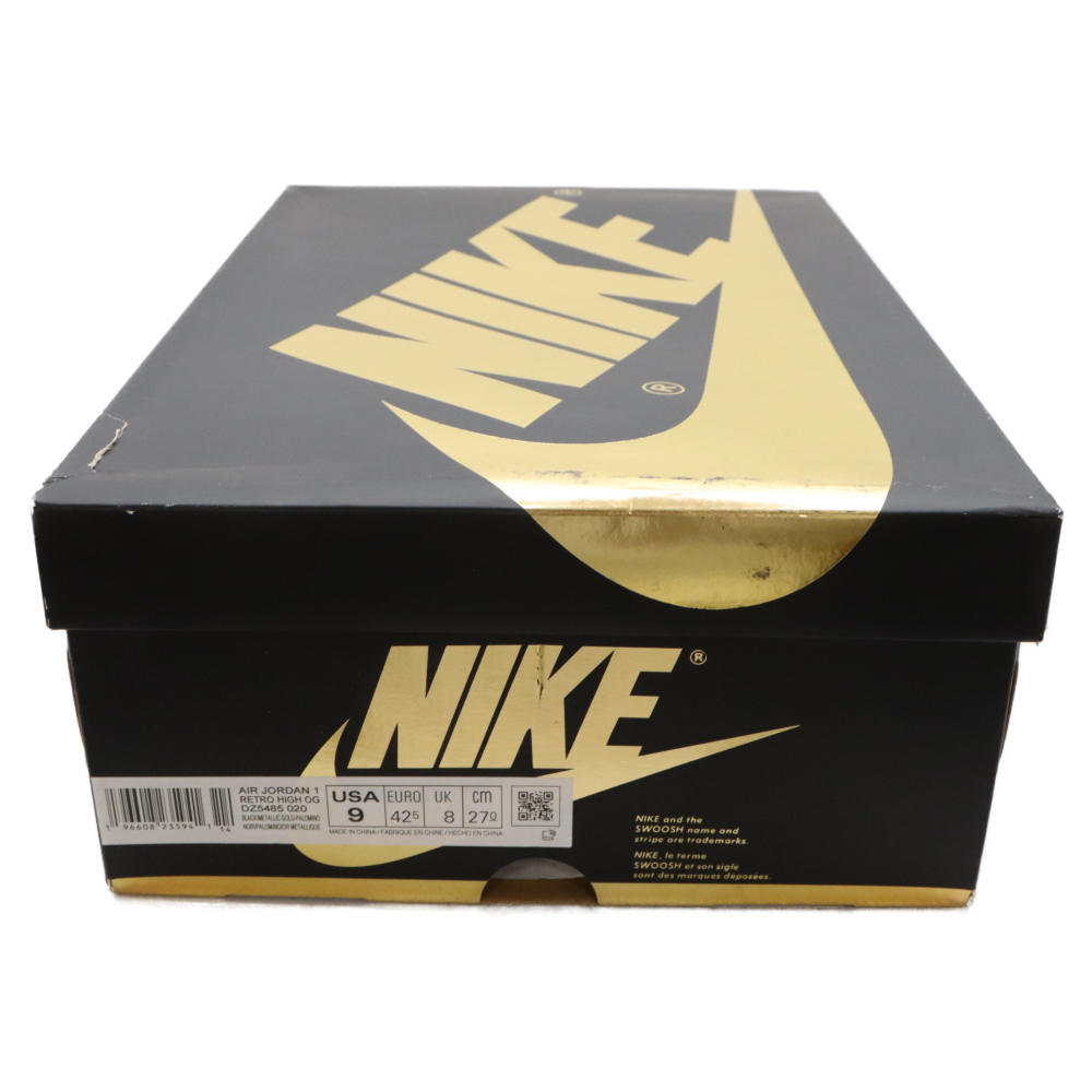 ナイキ AIR JORDAN 1 RETRO HIGH OG PALOMINO DZ5485-020 エアジョーダン1 ハイカットスニーカー パロミノ ブラック/ブラウン US9/27cm_画像6