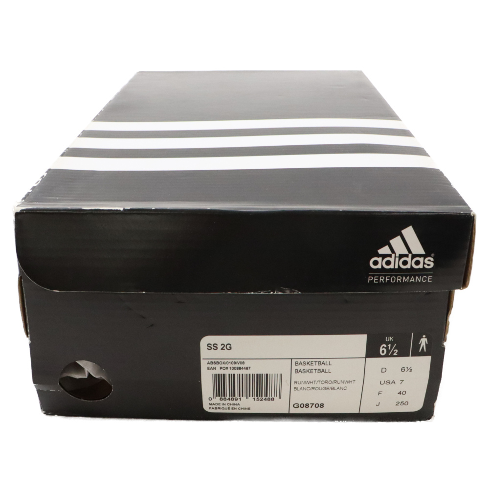 adidas アディダス SS 2G ローカットスニーカー レッド/ホワイト US7/25cm G08708_画像6