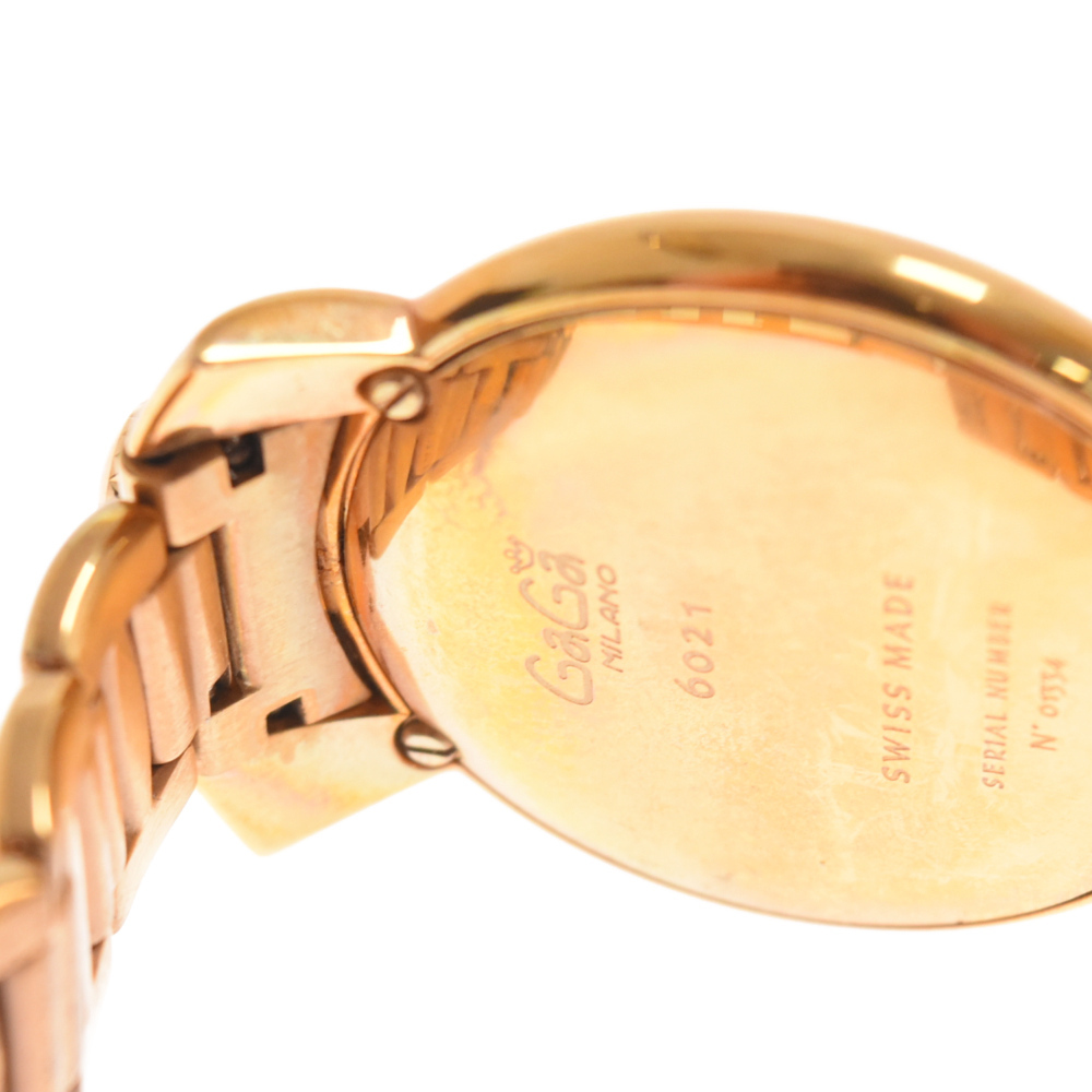 GaGa MILANO ガガミラノ MANUALE マヌアーレ アナログ クォーツ 腕時計 ゴールド 6021の画像5