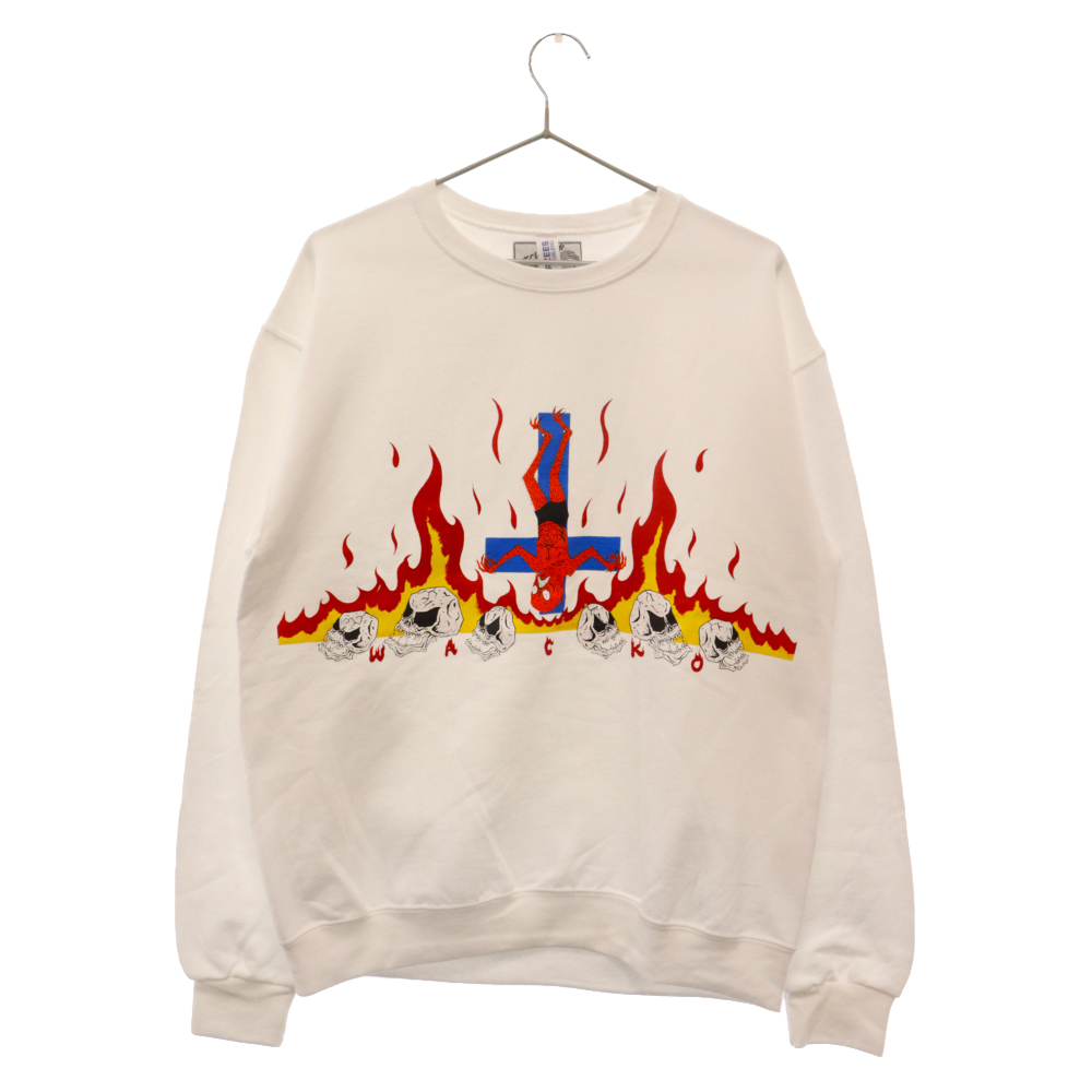 WACKO MARIA ワコマリア 24SS NECKFACE / SWEAT SHIRT ネックフェイス スウェットシャツ トレーナー ホワイト NECKFACE-WM-SS21