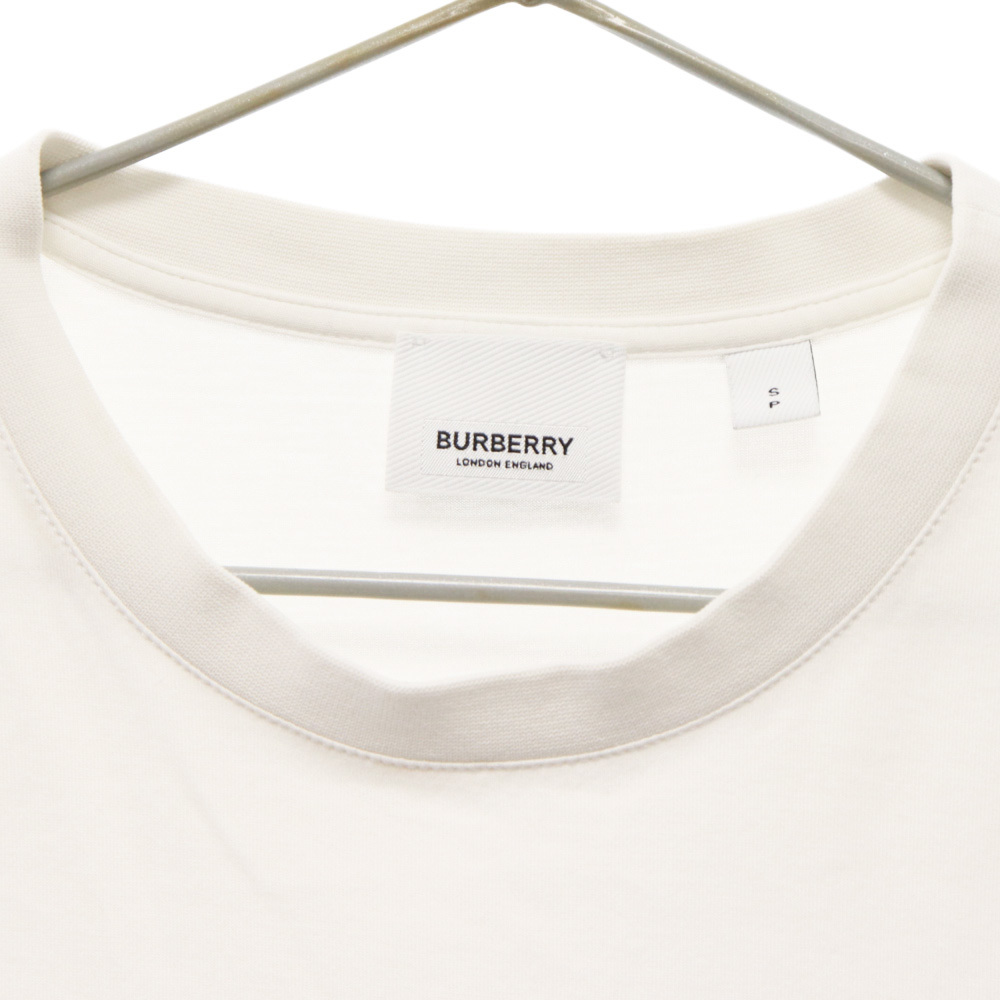 BURBERRY バーバリー フロントロゴプリント半袖Tシャツ ホワイト レディース 8008894_画像3