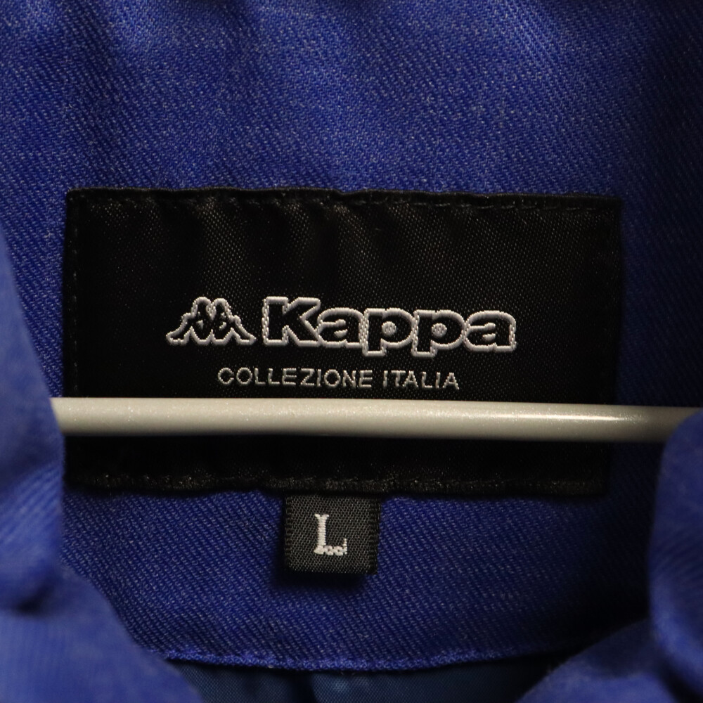 KAPPA カッパ ロゴ金具付きダウンベスト ブルー KG3520T12_画像5