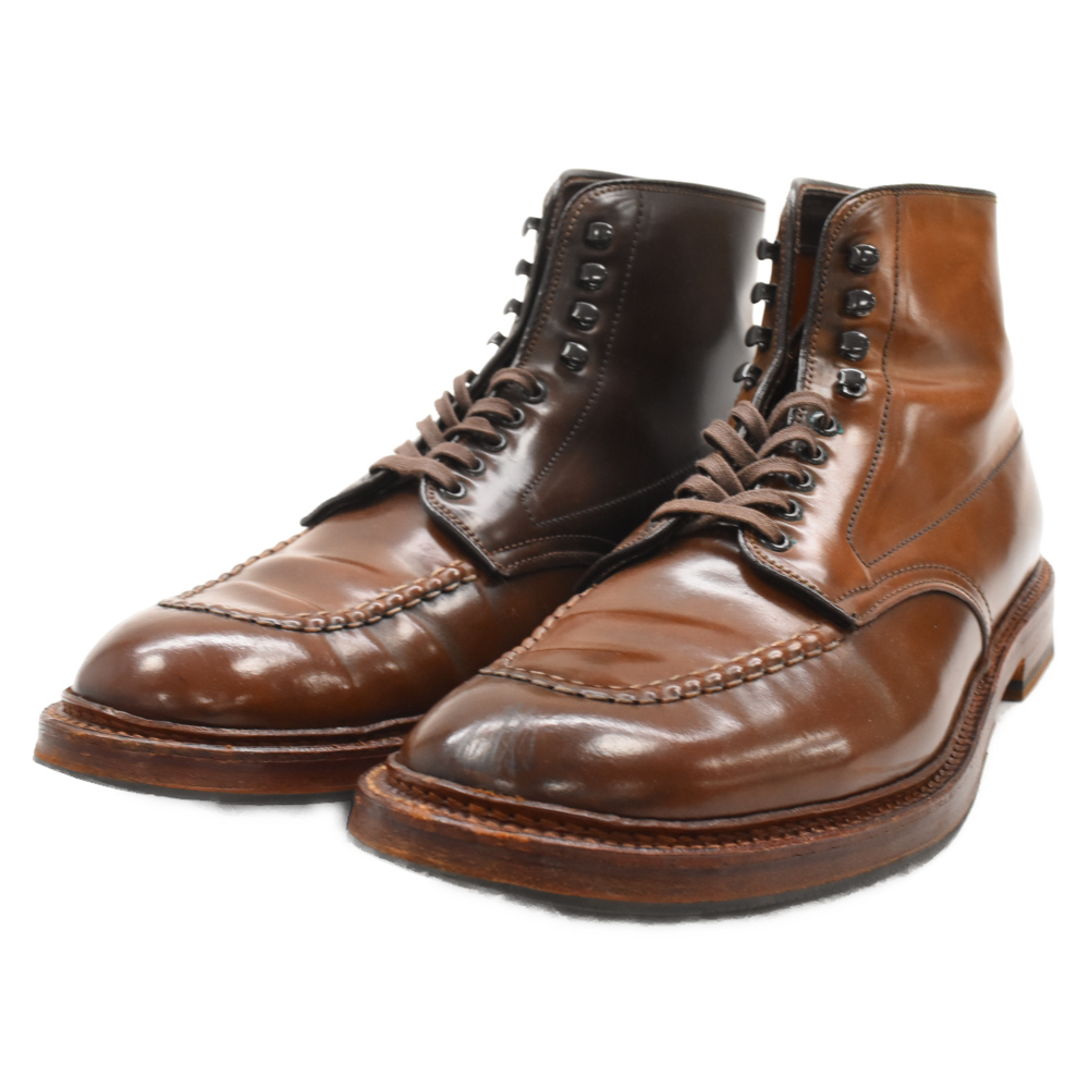 Alden オールデン 40564 Cigar Shell Cordovan Indy Boot シガー コードバン インディブーツ レザーレースアップシューズ ブラウン_画像3