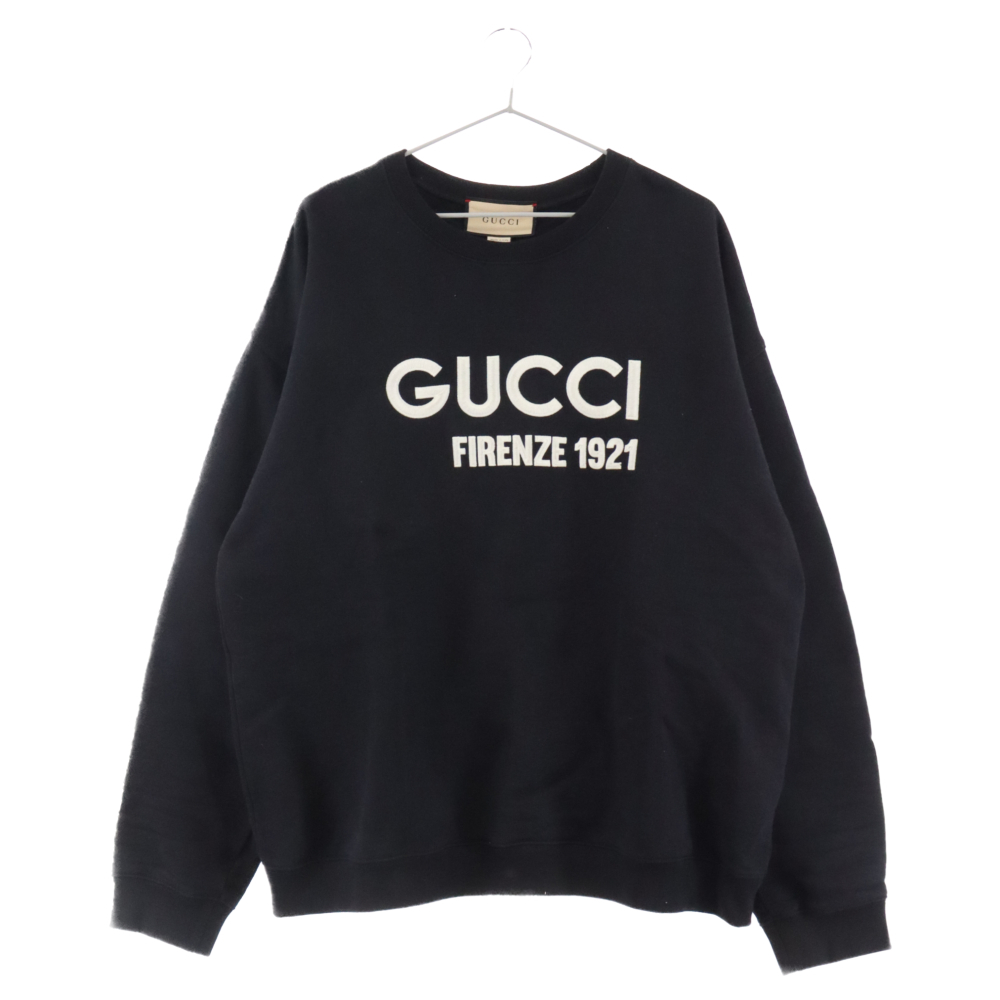 GUCCI グッチ エンブロイダリー付き コットン スウェットシャツ ?756354 XJF0S ブラック