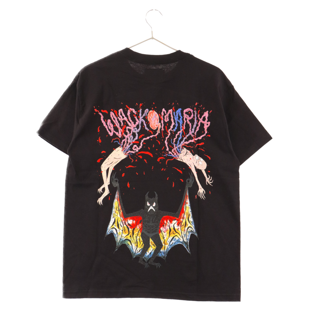 WACKO MARIA ワコマリア 24SS NECKFACE / T-SHIRT ネックフェイス ロゴプリント 半袖Tシャツ ブラック NECKFACE-WM-TEE31