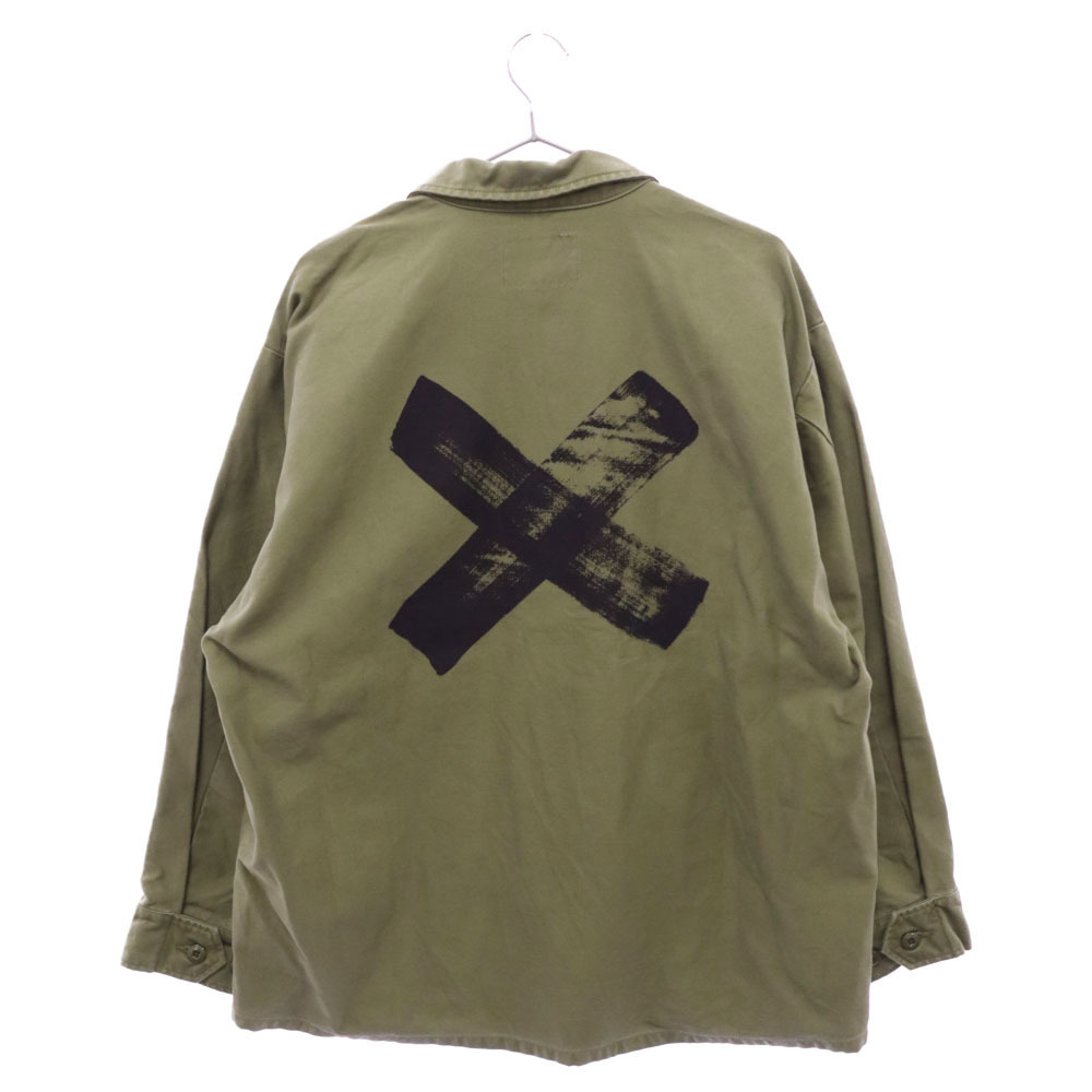 WTAPS ダブルタップス JUNGLE LS 01 SHIRT COTTON SATIN ジャングル LA 01 長袖シャツ ジャケット カーキ 201WVDT-SHM02_画像1