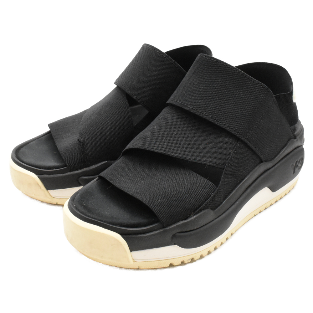 Y-3 ワイスリー 21AW HOKORI SANDAL ホコリサンダル ストラッププラットフォームソール サンダル ブラック US5/23cm GX1059_画像3