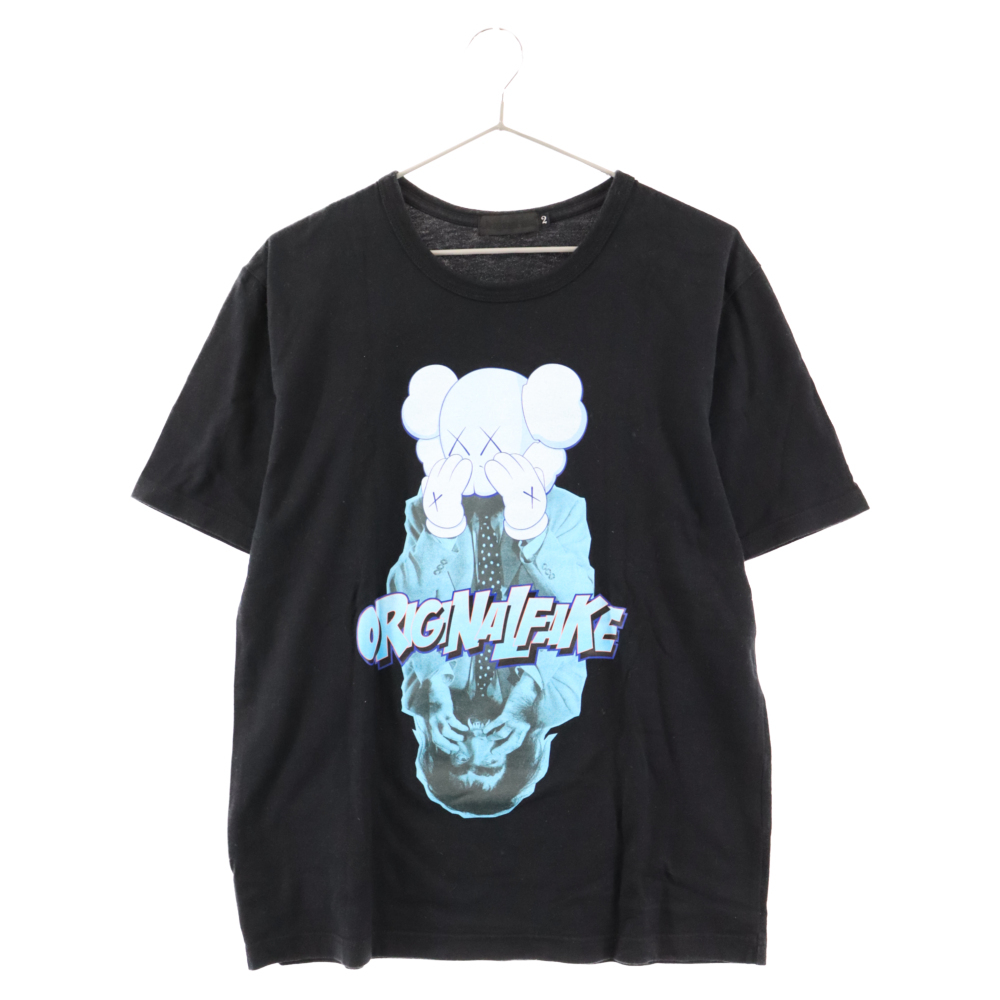 Original Fake オリジナルフェイク Companion Tee コンパニオン半袖Tシャツ ブラック/ブルー_画像1