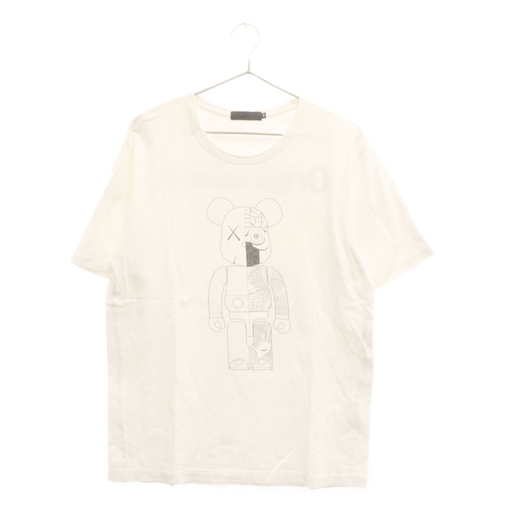 Original Fake オリジナルフェイク KAWS BE@RBRICK カウズ ベアブリック ロゴ プリント 半袖カットソー Tシャツ ホワイト