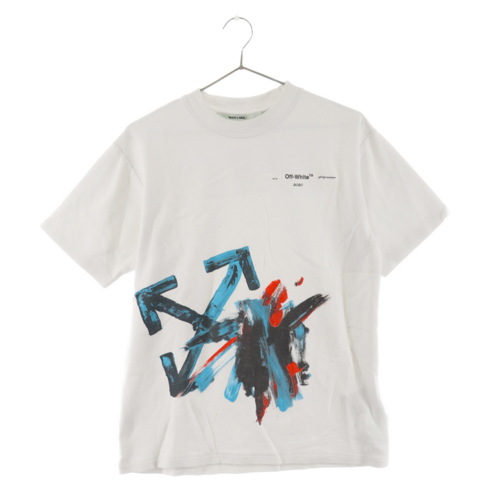 OFF-WHITE オフホワイト 20SS プリントTシャツ 半袖スウェットトレーナー ホワイト OWAA072R20H84128 レディース