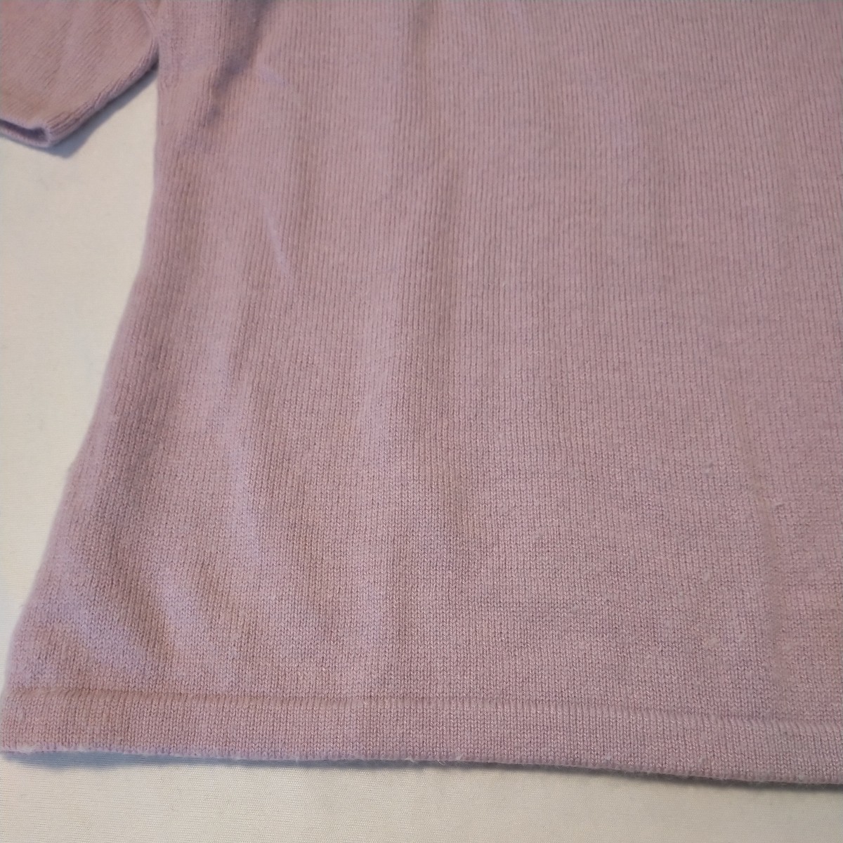 MAKELET カットソー ニット　セーター　半袖　　紫　Lサイズ　L アンゴラ　モヘア　ウール_画像3