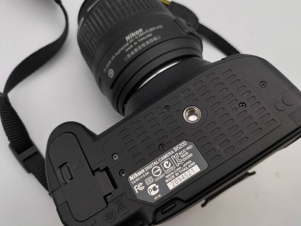K23 1円～ ジャンク品 動作未確認 ニコン Nikon DIGITAL CAMERA D5200 レンズ Nikon DX AF-S NIKKOR 18-55mm 1:3.5-5.6G 付属 セット_画像9