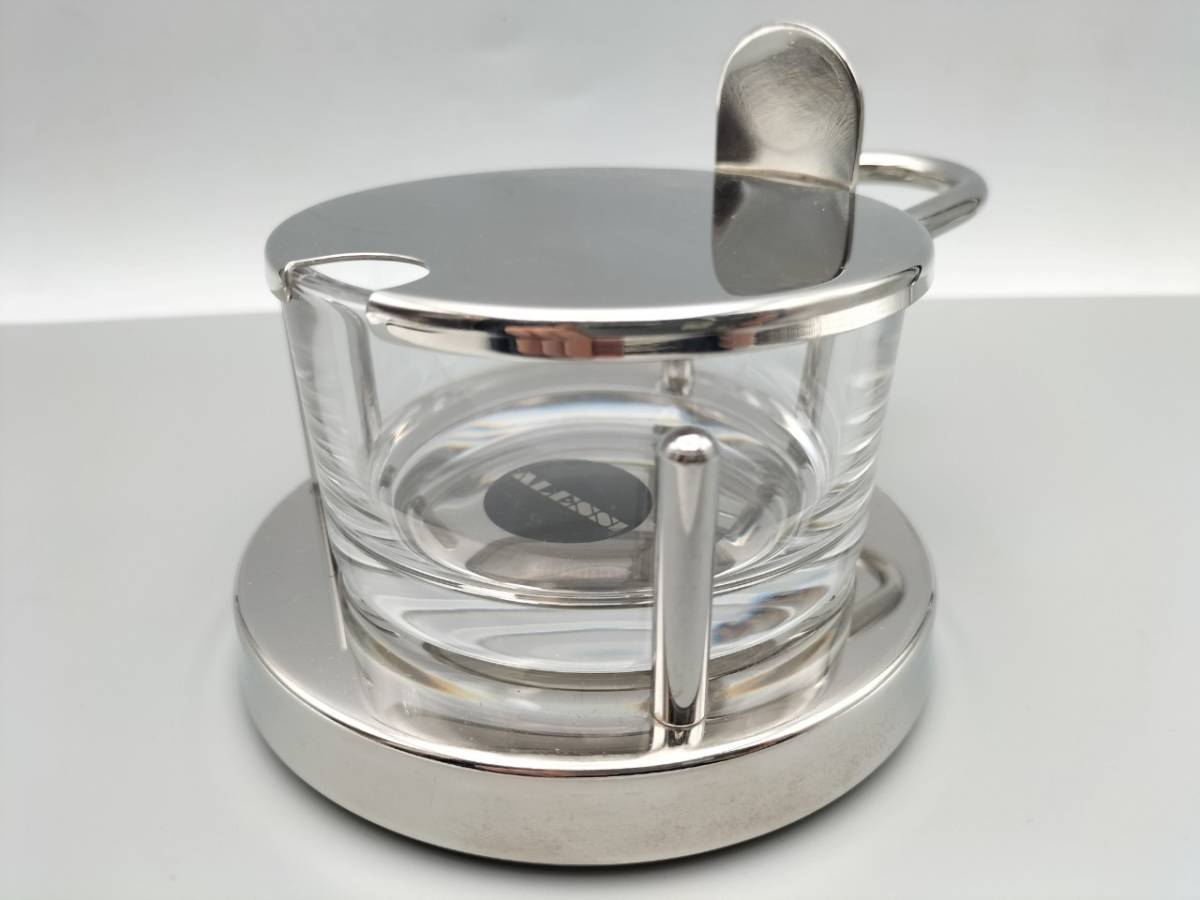 K27 1円～ 中古品 ALESSI アレッシィ チーズセラー ガラス ステンレス イタリア_画像1