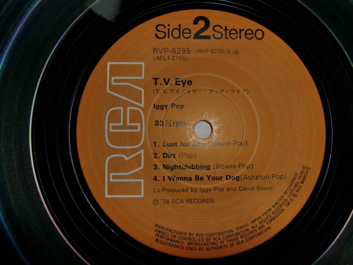 『LP』(国内初回盤) イギー・ポップ＆デビッド・ボウイ/Iggy Pop&David Bowie TV Eye 1977Live RVP-6295 【余分におまけレプリカ帯】_画像7