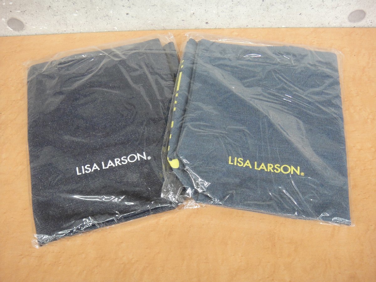61401R LISA LARSON リサラーソン×サントリー BOSS コラボ ハリネズミのイギー/ネコのマイキー デニム生地 トートバッグ 2点 未使用品_画像3