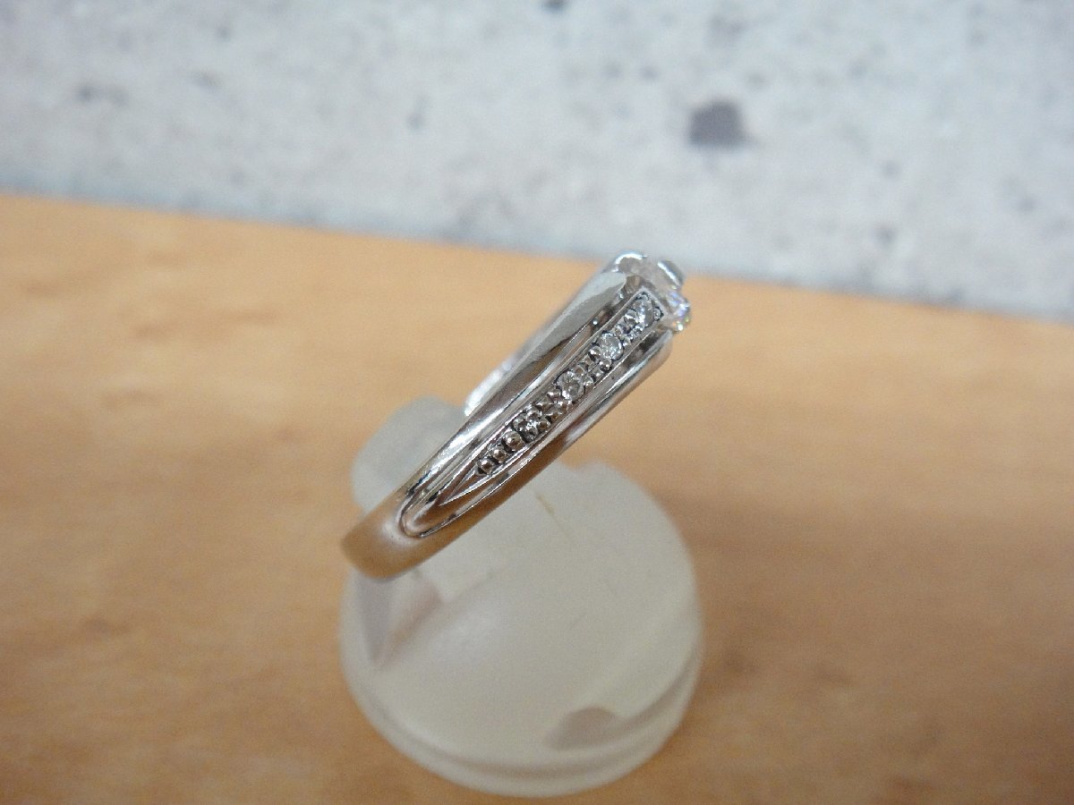 61502RT【本物保証】 PT900 ダイヤモンド 0.31ct/0.06ct リング 指輪 12号 (約)4.7g 研磨仕上げ済