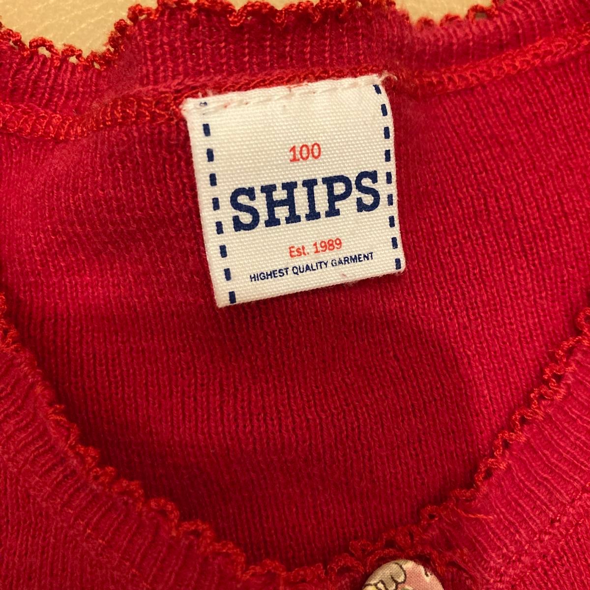 SHIPS カーディガン　赤　サイズ100 女の子