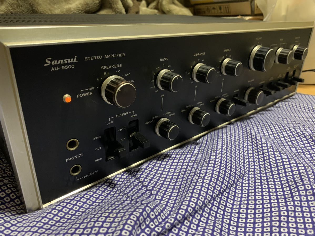  Sansui AU-9500 pre-main amplifier operation goods 