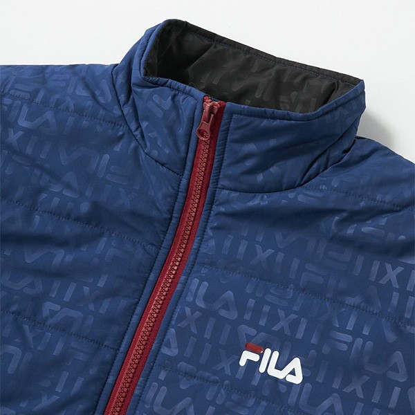 ☆FILA GOLF 2024年福袋 メンズMサイズ【ブルゾン＆パンツ＆シャツ×2＆ネックウォーマー&ニット帽&ソックス】7点SET 783101 ネイビー 754_画像3