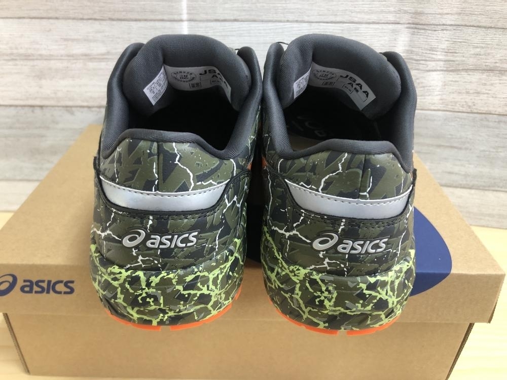 015●未使用品・即決価格●asics アシックス 安全靴 WINJOB 限定色 CP306 300 マントルグリーン/ハバネロ 27.0の画像3