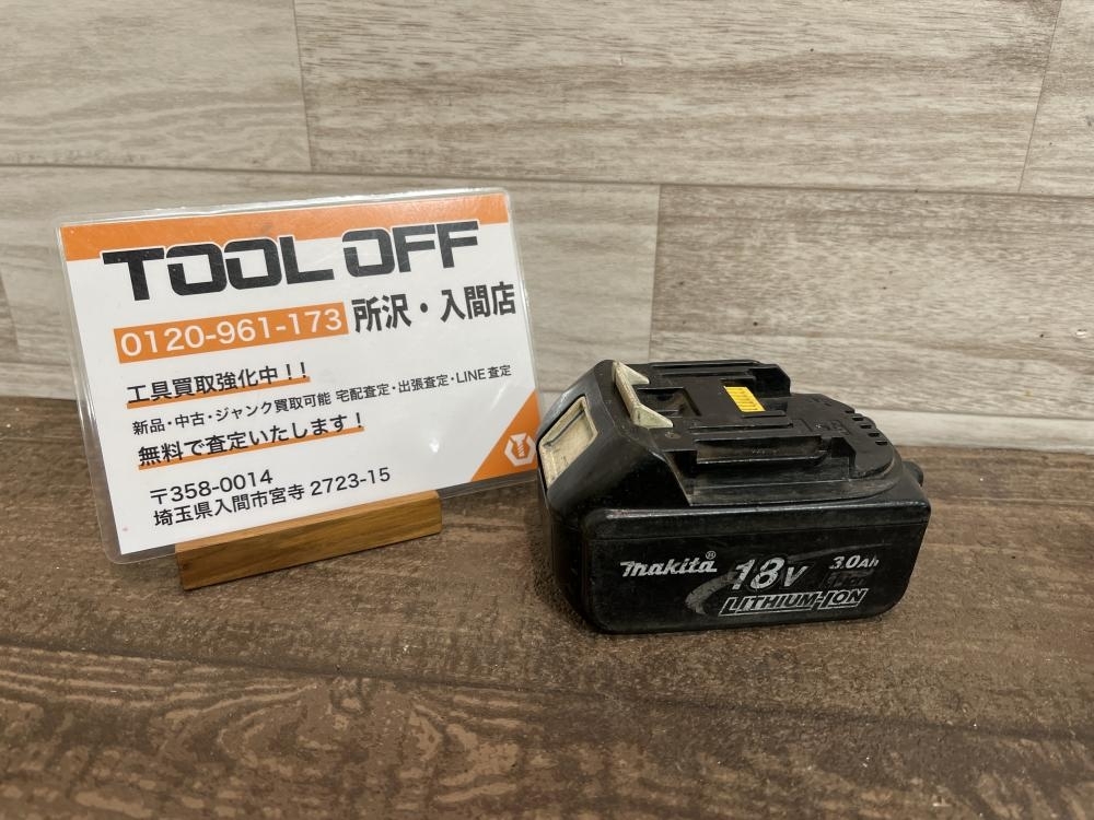 009▼おすすめ商品▼マキタ makita バッテリー 18V 3.0Ah 純正品 BL1830 5回充電 30%放電有り_画像1