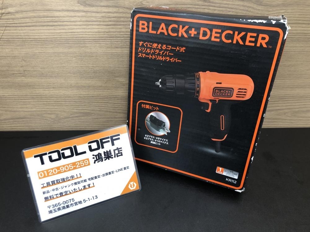 016■未使用品■BLACK+DECKER スマートドリルドライバー KR112_画像1