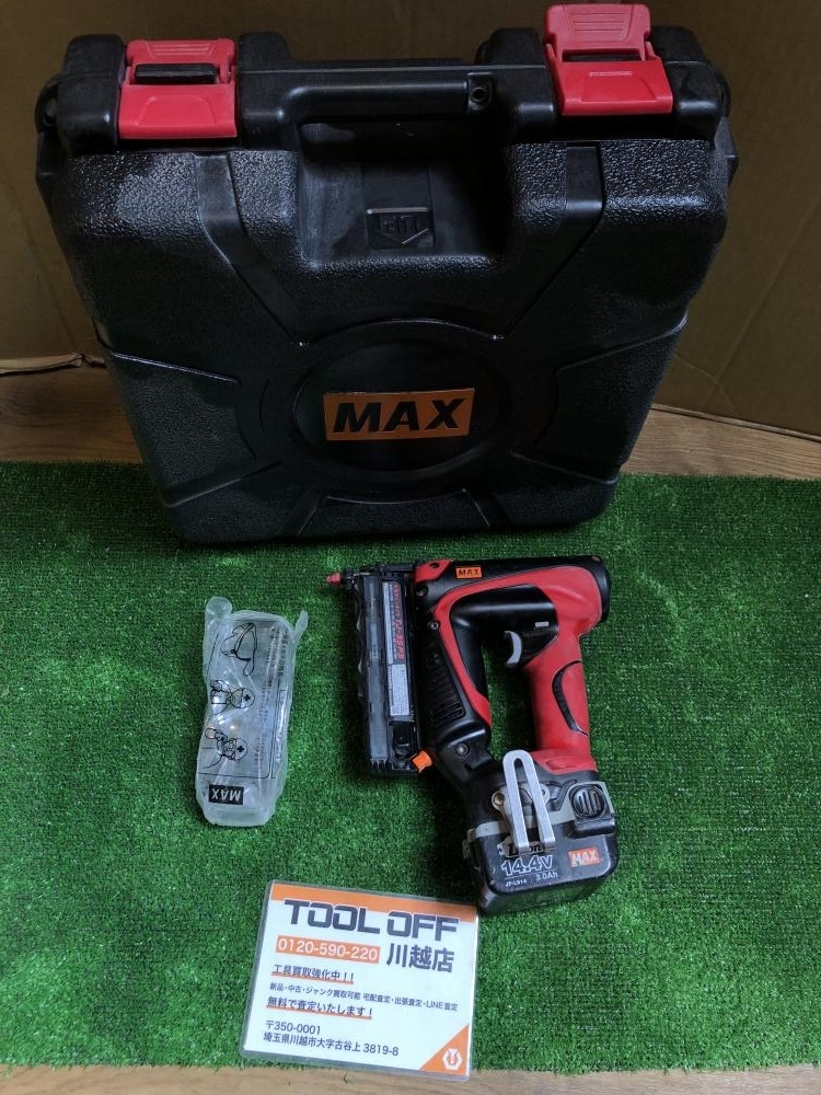 001♪おすすめ商品♪マックス MAX 充電式ピンネイラ TJ-35P3 バッテリー1個 14.4V 3.0A付属