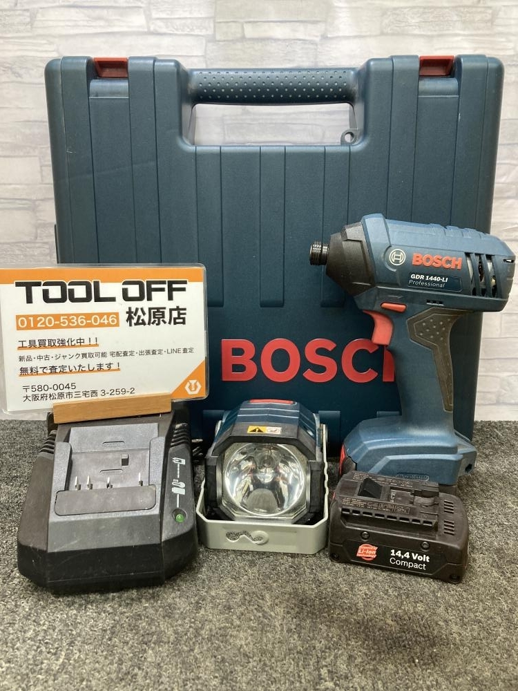 013♪おすすめ商品♪ボッシュ　BOSCH バッテリーインパクトドライバー+ライトセット GDR1440ーLI+GLI14.4VーLI 14.4V