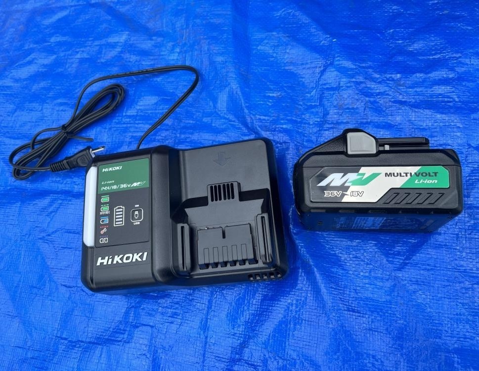009V unused goods VHiKOKI high ko-ki36V cordless brush cutter CG36DB(WP) battery 1 piece + charger 