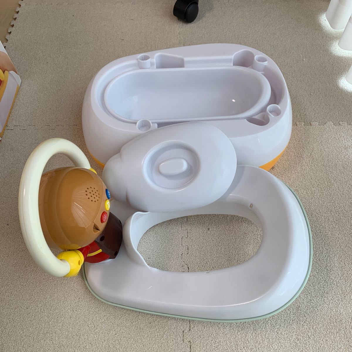 agatsuma Anpanman potty P-01 Pinot chioPINOCCHIO toilet training o maru toilet seat for children for infant baby used with defect 