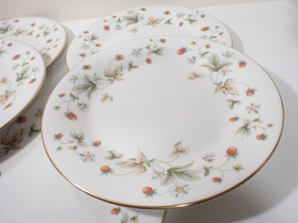 豊JF376/14J●STRAWBERRY CREAM ロイヤルドルトン ストロベリークリーム カップ＆ソーサー 6客 中古品●_画像5