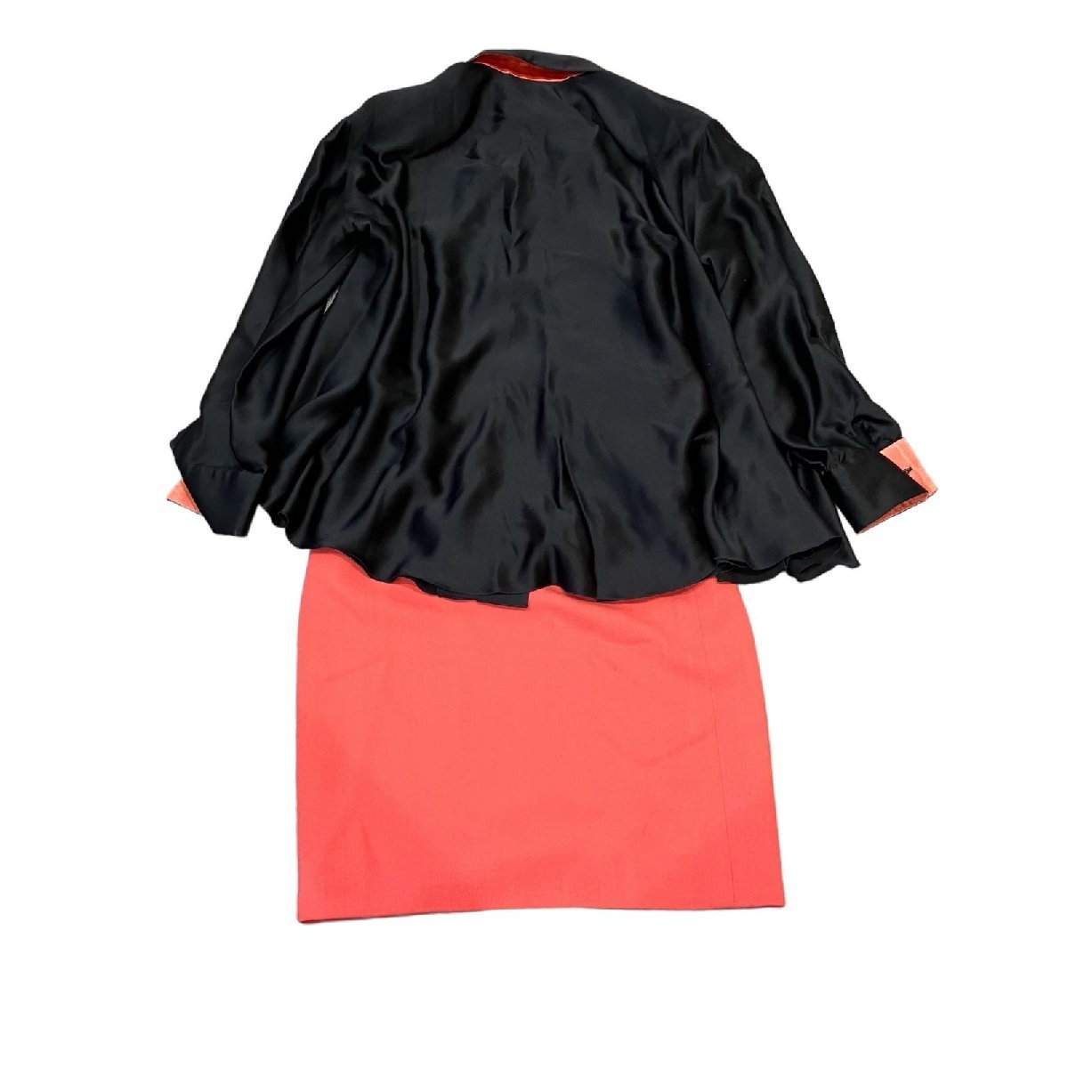 Dior ディオール パーティジャケット スカート 2ピースセットアップ ピンク系×ブラック ヴィンテージ_画像2