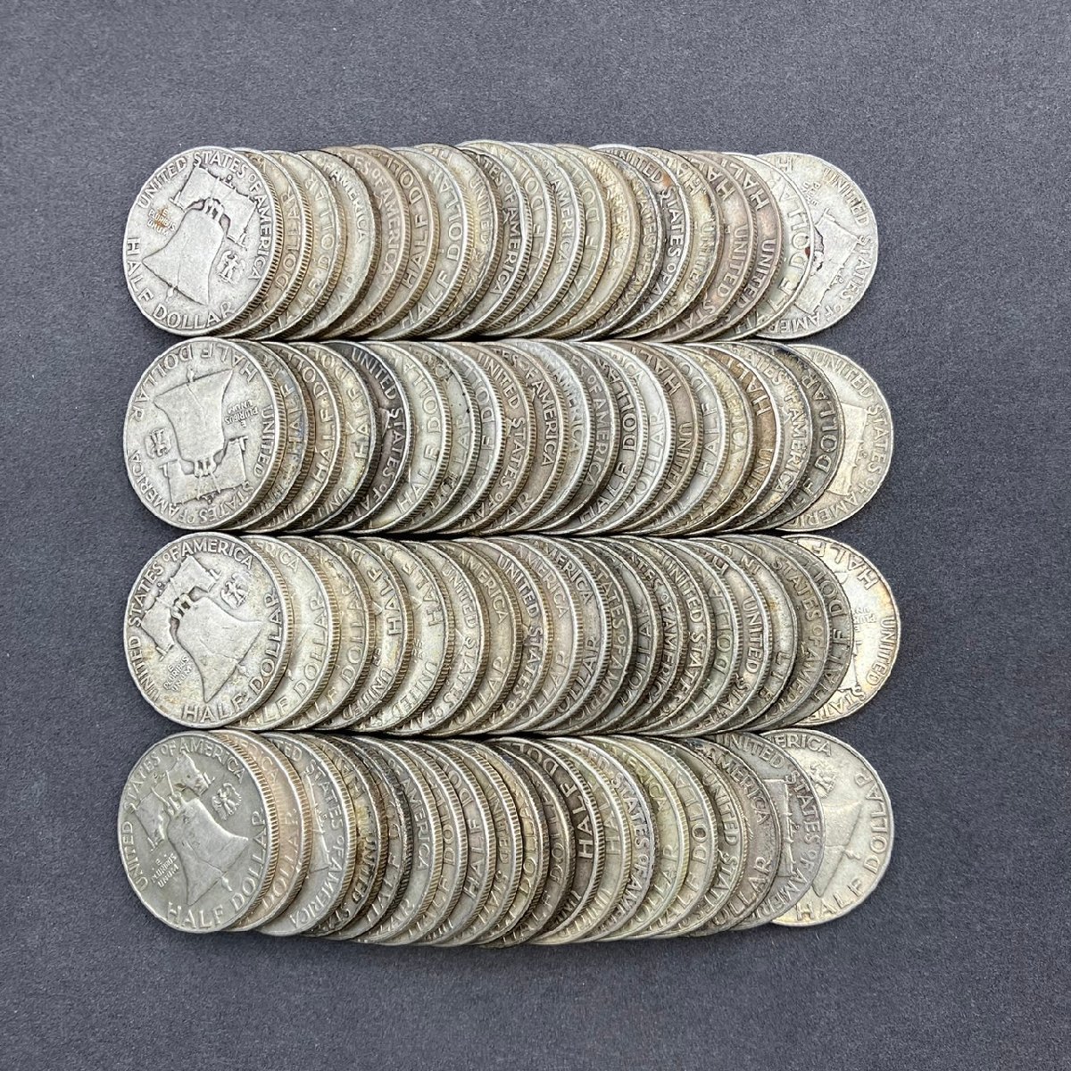 1円 アメリカ銀貨フランクリン ハーフダラー1/2ドル 81枚 約1Kg 